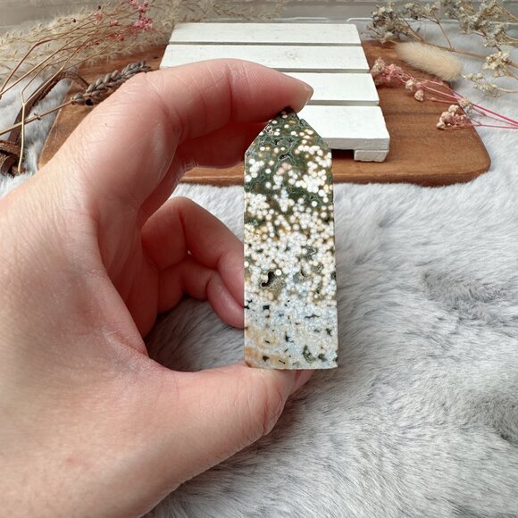 Small Ocean Jasper Tower Obelisk - Picture 3 of 6